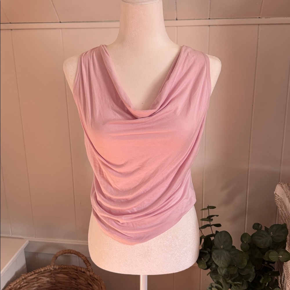 Wild fable Pink Draped Sleeveless Top- medium